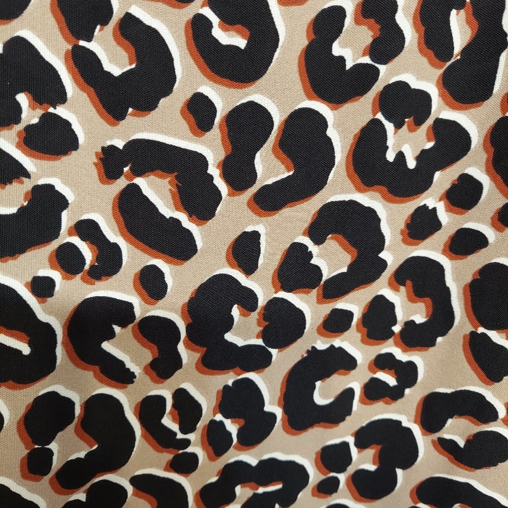 Leopard plus size short sleeve tiered dress animal - Picture 4 of 12